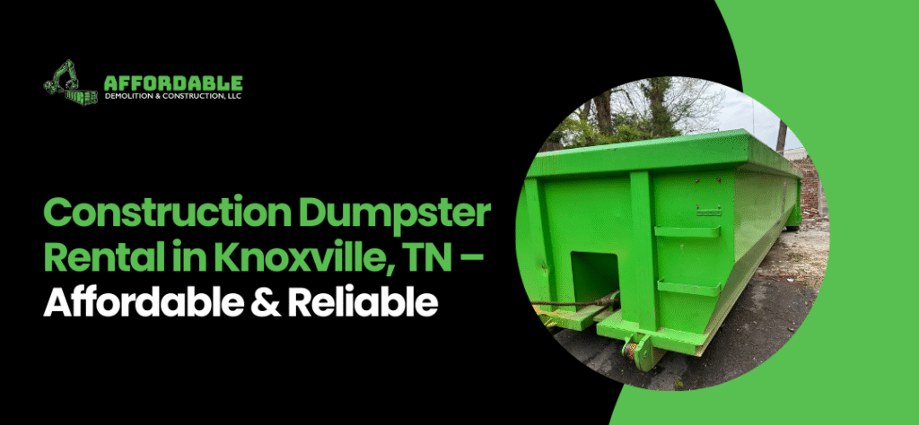Construction dumpster rental