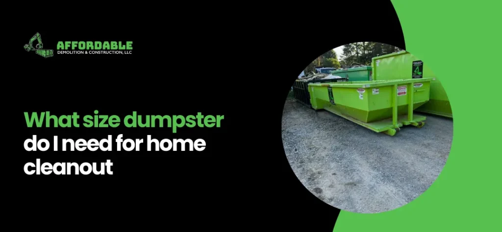 dumpster for house clean out Knoxville TN