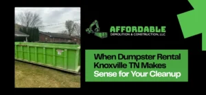 dumpster rental Knoxville TN